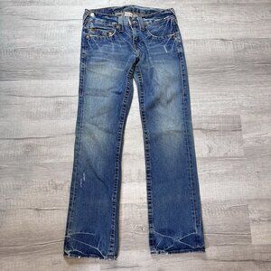 Vintage TRUE RELIGION Jeans Women 32x33 Bobby Super T Low Rise Flared Denim